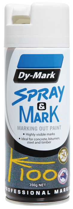 PAINT SPRAY N MARK WHITE 350g MARKING DYMARK
