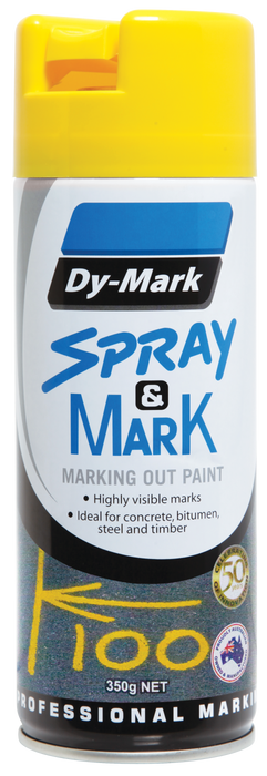 PAINT SPRAY N MARK YELLOW 350g MARKING DYMARK