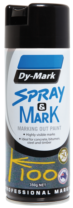 Paint Spray N Mark Black 350g Marking Dymark