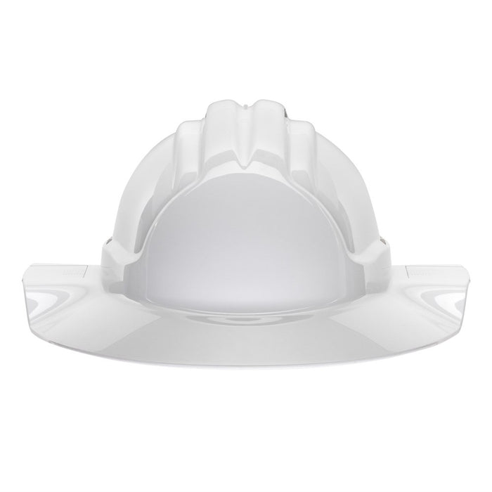 Frontier Tuffguard Broad Brim Vented Hard Hat With Ratchet Harness White