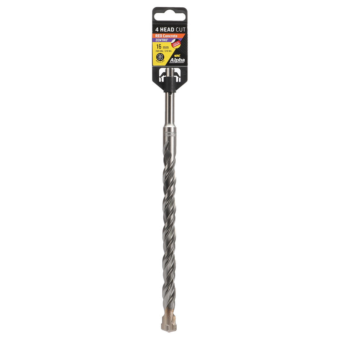 16.0 x 260mm SDS Plus German Zentro 4 Cutter Masonry Drill