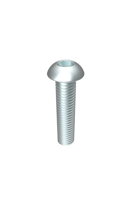 M10 x 50 Button Head Socket Screw 10.9 Zinc